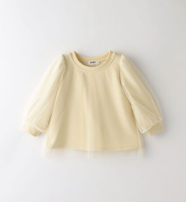 SHIPS Colors 「SHIPS Colors:チュール レイヤード トップス(100~130cm)」|Tシャツ・カットソー|ナチュラル