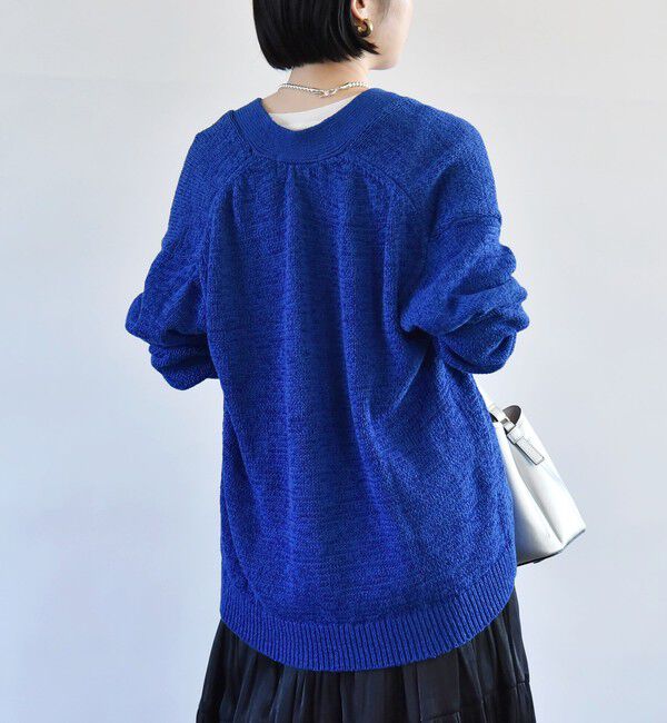 quaranciel「quaranciel:〈手洗い可能〉テープヤーン Vネック ルーズ プルオーバー」|ニット・セーター|