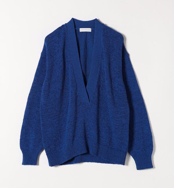 quaranciel「quaranciel:〈手洗い可能〉テープヤーン Vネック ルーズ プルオーバー」|ニット・セーター|