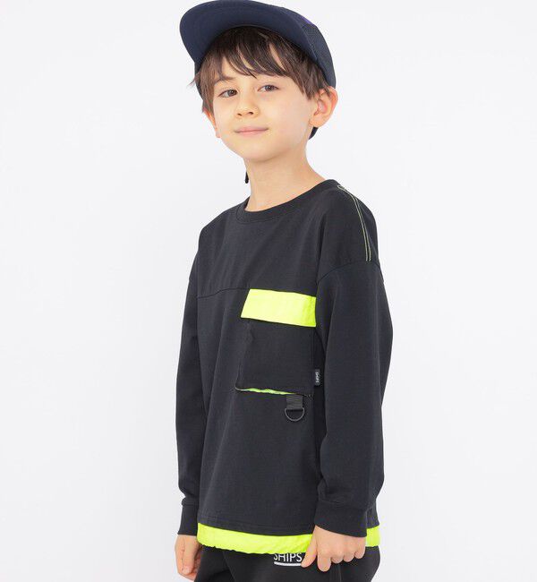 SHIPS KIDS「SHIPS KIDS:100～130cm / クールタッチ 長袖 TEE」|Tシャツ・カットソー|