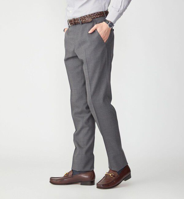 SHIPS「SHIPS: 〈手洗い可能〉ラスティック ウォッシャブル ストレッチ パンツ(無地)」|スラックス|