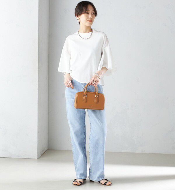 SHIPS for women「〈手洗い可能〉PLA スムース シアー コンビ スリーブ プルオーバー 」|Tシャツ・カットソー|