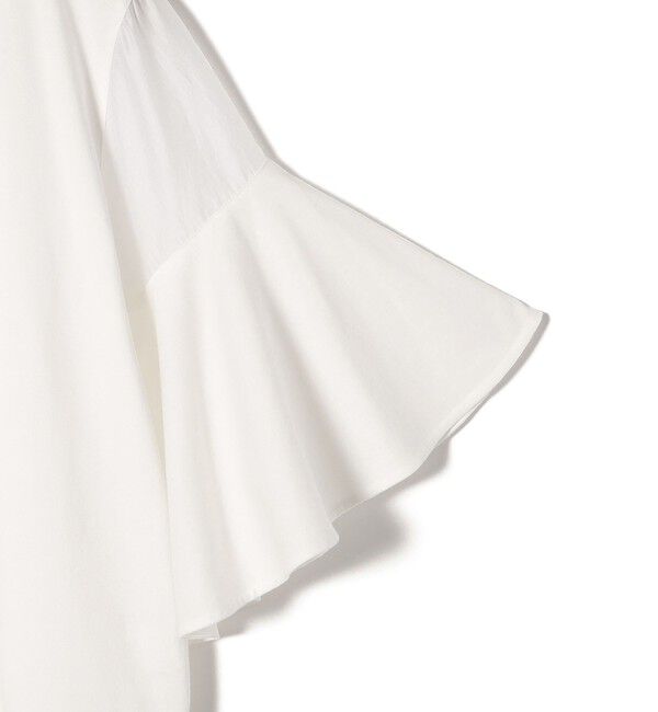 SHIPS for women「〈手洗い可能〉PLA スムース シアー コンビ スリーブ プルオーバー 」|Tシャツ・カットソー|