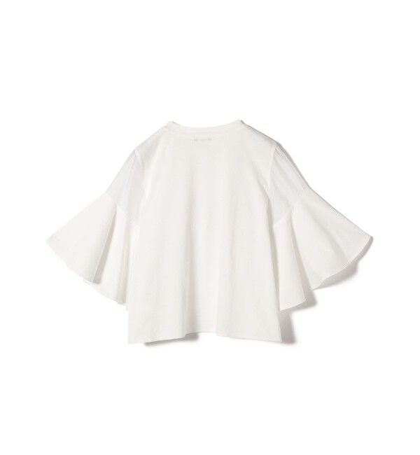 SHIPS for women「〈手洗い可能〉PLA スムース シアー コンビ スリーブ プルオーバー 」|Tシャツ・カットソー|