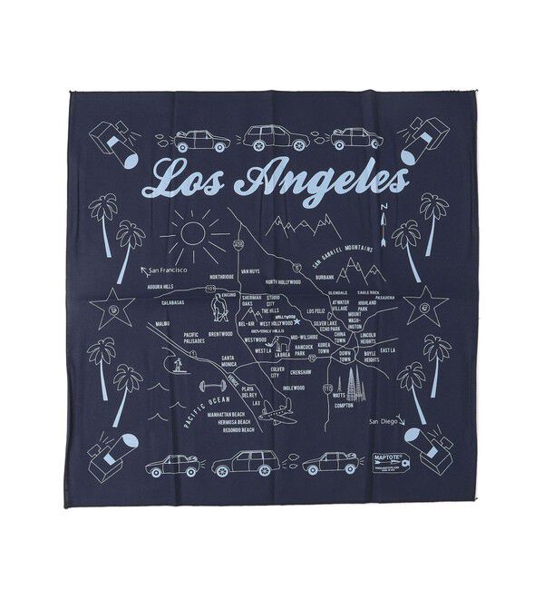 SHIPS for women「MAP TOTE:バンダナ」|バンダナ・スカーフ|ネイビー