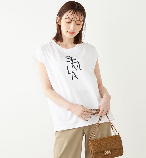 SHIPS Colors 「SHIPS Colors:フレンチスリーブ ロゴ TEE」|Tシャツ・カットソー|