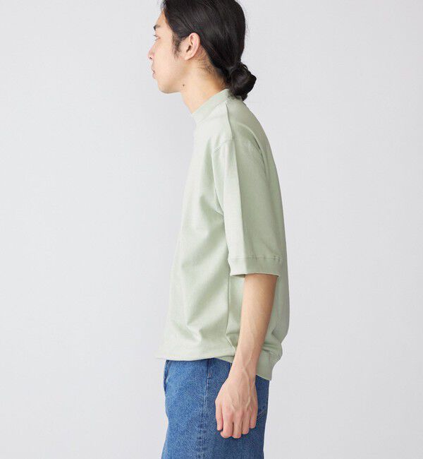 SHIPS「【SHIPS別注】THYARD: スーピマコットン インレー モックネック Tシャツ」|Tシャツ・カットソー|