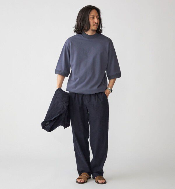 SHIPS「【SHIPS別注】THYARD: スーピマコットン インレー モックネック Tシャツ」|Tシャツ・カットソー|