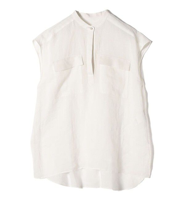 SHIPS for women「〈手洗い可能〉ラミー ポケット ノースリーブ ブラウス」|シャツ・ブラウス|