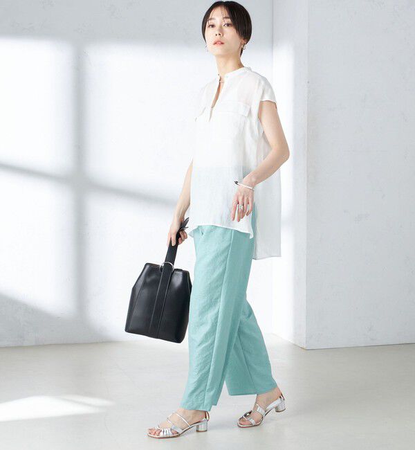 SHIPS for women「〈手洗い可能〉ラミー ポケット ノースリーブ ブラウス」|シャツ・ブラウス|