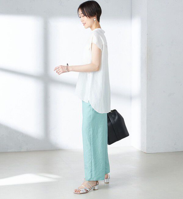 SHIPS for women「〈手洗い可能〉ラミー ポケット ノースリーブ ブラウス」|シャツ・ブラウス|