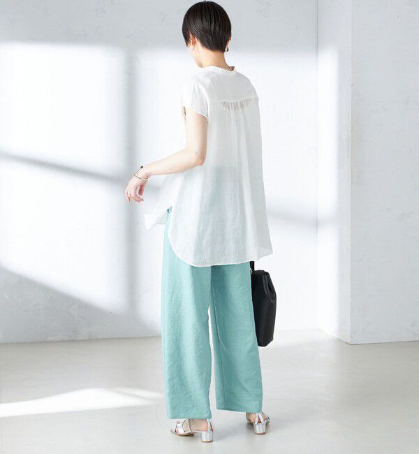 SHIPS for women「〈手洗い可能〉ラミー ポケット ノースリーブ ブラウス」|シャツ・ブラウス|