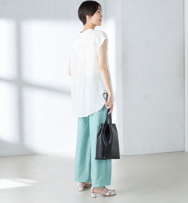 SHIPS for women「〈手洗い可能〉ラミー ポケット ノースリーブ ブラウス」|シャツ・ブラウス|