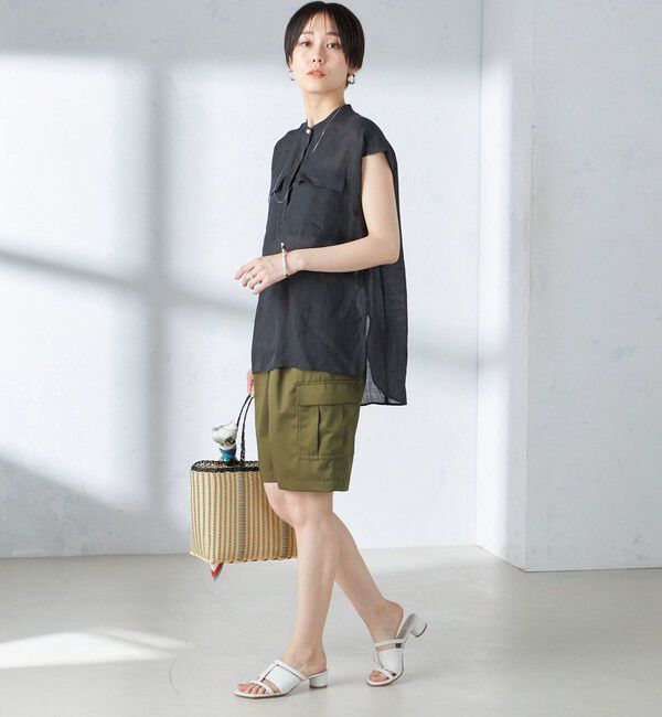 SHIPS for women「〈手洗い可能〉ラミー ポケット ノースリーブ ブラウス」|シャツ・ブラウス|