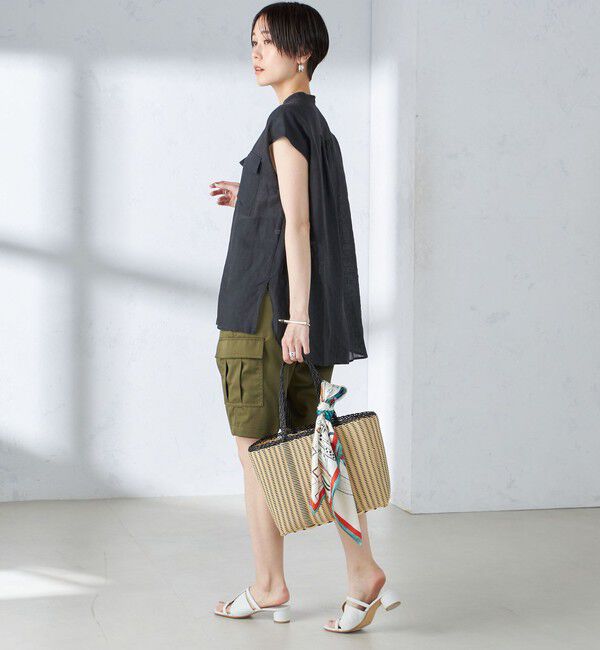 SHIPS for women「〈手洗い可能〉ラミー ポケット ノースリーブ ブラウス」|シャツ・ブラウス|