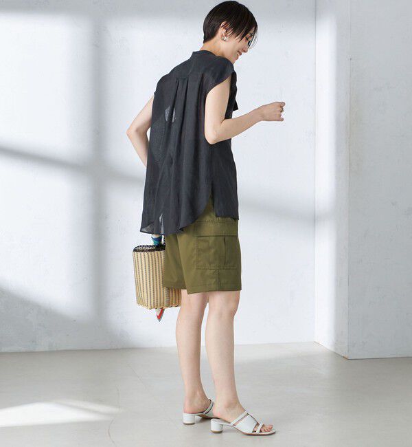 SHIPS for women「〈手洗い可能〉ラミー ポケット ノースリーブ ブラウス」|シャツ・ブラウス|