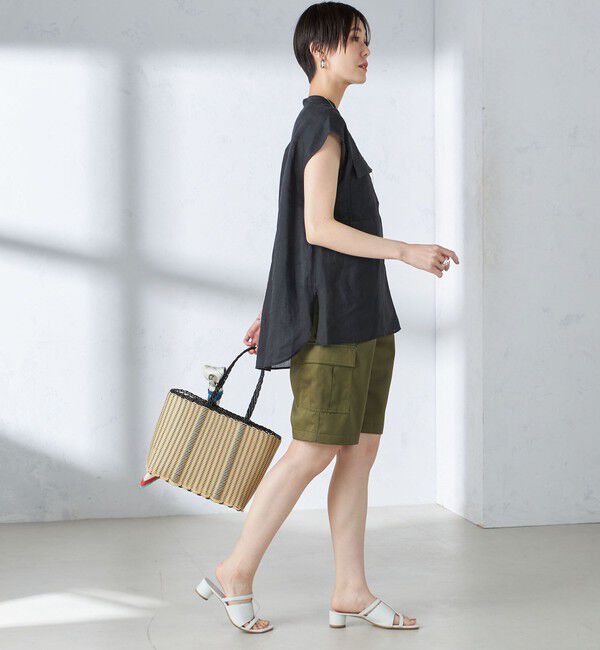 SHIPS for women「〈手洗い可能〉ラミー ポケット ノースリーブ ブラウス」|シャツ・ブラウス|