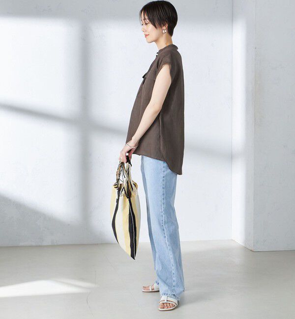 SHIPS for women「〈手洗い可能〉ラミー ポケット ノースリーブ ブラウス」|シャツ・ブラウス|