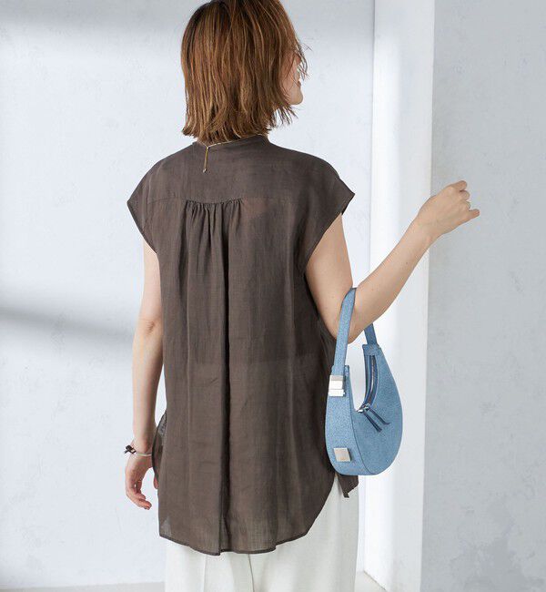 SHIPS for women「〈手洗い可能〉ラミー ポケット ノースリーブ ブラウス」|シャツ・ブラウス|