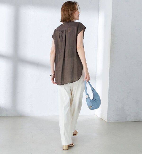 SHIPS for women「〈手洗い可能〉ラミー ポケット ノースリーブ ブラウス」|シャツ・ブラウス|
