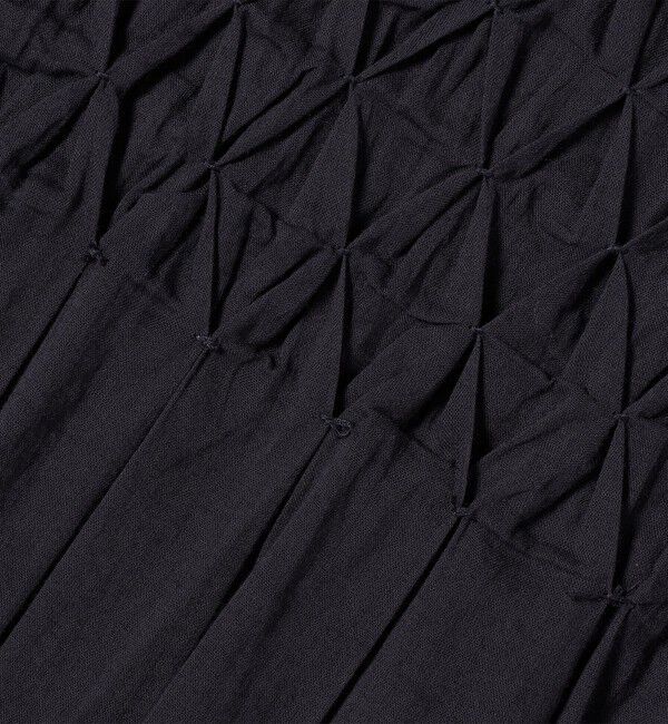 SHIPS any「【WEB限定】SHIPS any: ハンドスモッキング  コットン フレア ノースリーブ ワンピース」|ワンピース|