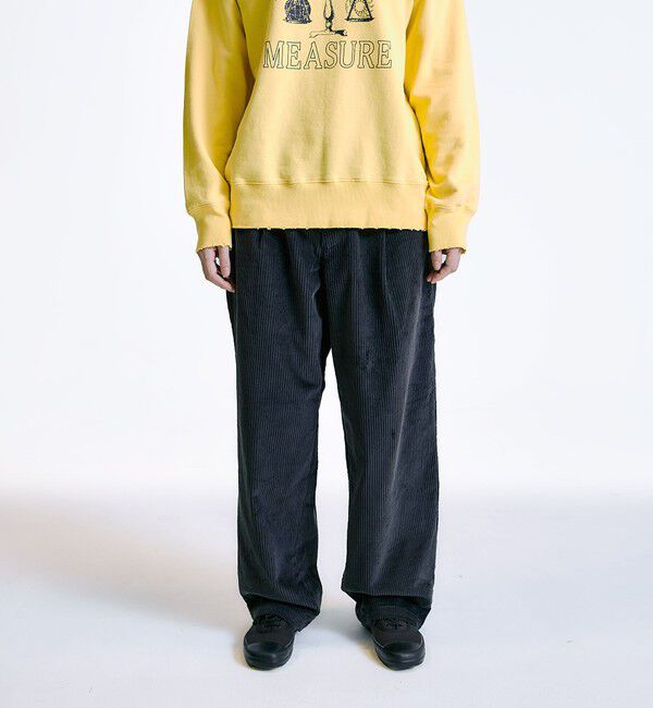 SHIPS「City Ambient Products: コーデュロイ ワイド テーパード スラックス」|その他|ブラック