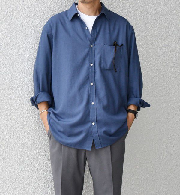 SHIPS any「【WEB限定】SHIPS any:〈洗濯機可能〉リネン / レーヨン レギュラーカラー 7分袖 シャツ◇」|シャツ・ブラウス|