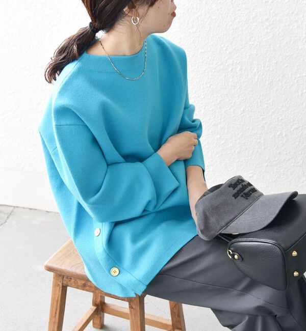 SHIPS any「《一部追加予約》SHIPS any:〈手洗い可能〉ミラノリブ スタンドカラー ニット プルオーバー」|ニット・セーター|ブルー