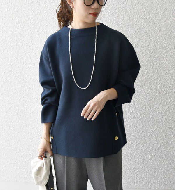 SHIPS any「《一部追加予約》SHIPS any:〈手洗い可能〉ミラノリブ スタンドカラー ニット プルオーバー」|ニット・セーター|