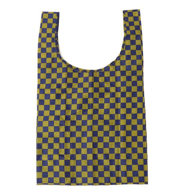 SHIPS Days「BAGGU:スタンダード チェッカー」|エコバッグ|グリーン