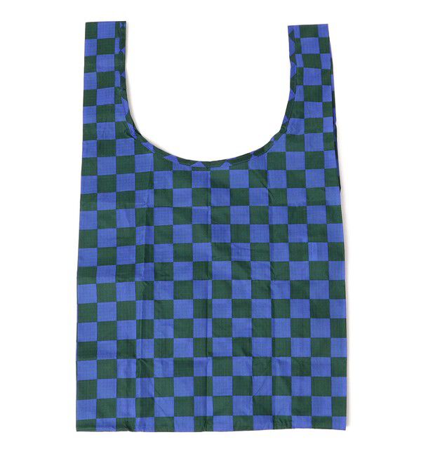 SHIPS Days「BAGGU:スタンダード チェッカー」|エコバッグ|ブルー