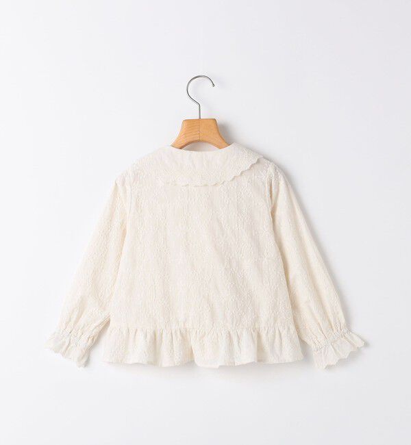 SHIPS KIDS「SHIPS KIDS:100～130cm / 刺繍 カラー ブラウス」|シャツ・ブラウス|