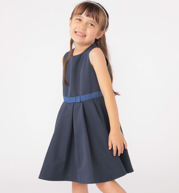 SHIPS KIDS「SHIPS KIDS:110～130cm /セレモニー ノースリーブワンピース」|ワンピース|