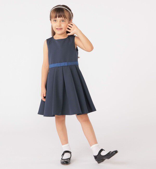 SHIPS KIDS「SHIPS KIDS:110～130cm /セレモニー ノースリーブワンピース」|ワンピース|