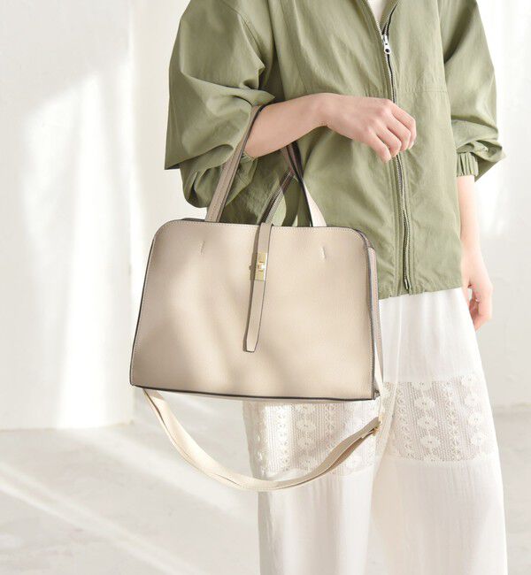 quaranciel「quaranciel: フロントデザイン ボストン トートバッグ（A4対応）」|ボストンバッグ|