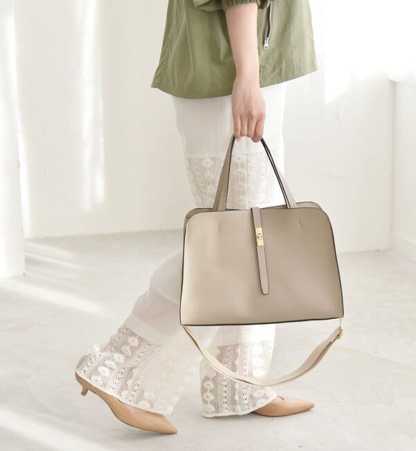 quaranciel「quaranciel: フロントデザイン ボストン トートバッグ（A4対応）」|ボストンバッグ|