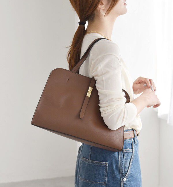 quaranciel「quaranciel: フロントデザイン ボストン トートバッグ（A4対応）」|ボストンバッグ|