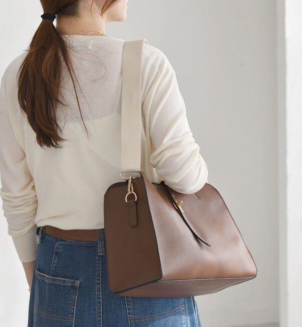 quaranciel「quaranciel: フロントデザイン ボストン トートバッグ（A4対応）」|ボストンバッグ|