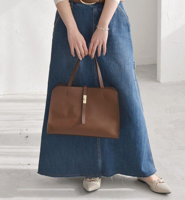 quaranciel「quaranciel: フロントデザイン ボストン トートバッグ（A4対応）」|ボストンバッグ|