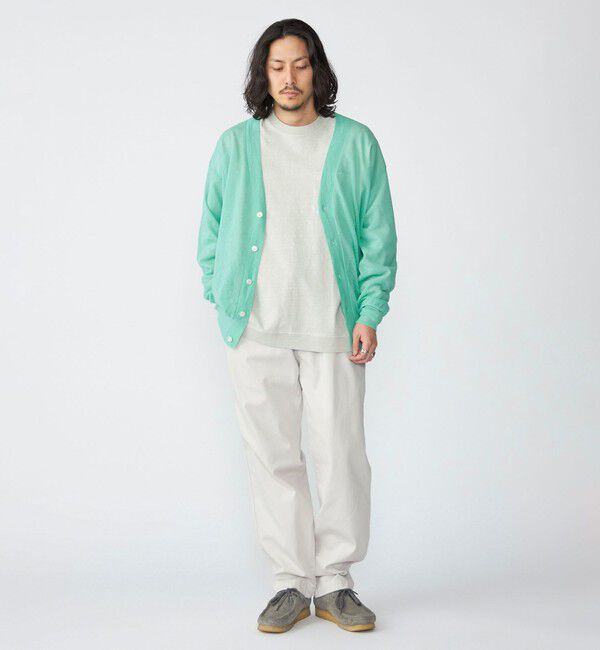 SHIPS「BENCH MARKING SHIRT: シアー ニット Vカーディガン」|カーディガン|