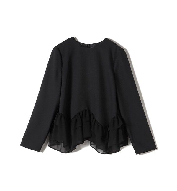 SHIPS for women「kaene:〈洗濯機可能〉フリル ペプラム ロング スリーブ ブラウス（セレモニー対応可）」|シャツ・ブラウス|