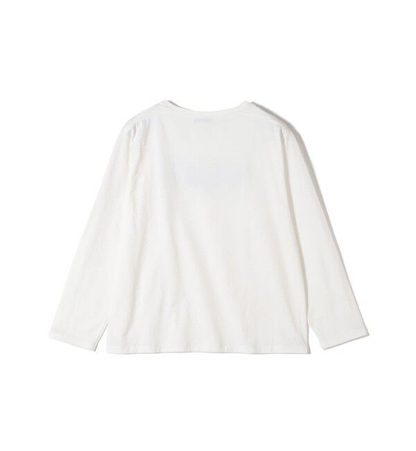 SHIPS for women「〈洗濯機可能〉プラチナヴェール 長袖 ロゴ TEE」|Tシャツ・カットソー|