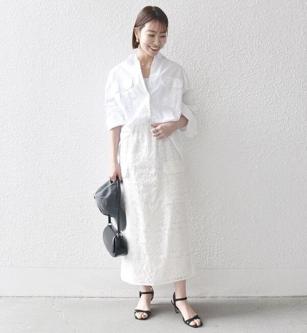 SHIPS any「SHIPS any:〈洗濯機可能〉リネン ミックス ワーク ポケット シャツ」|シャツ・ブラウス|