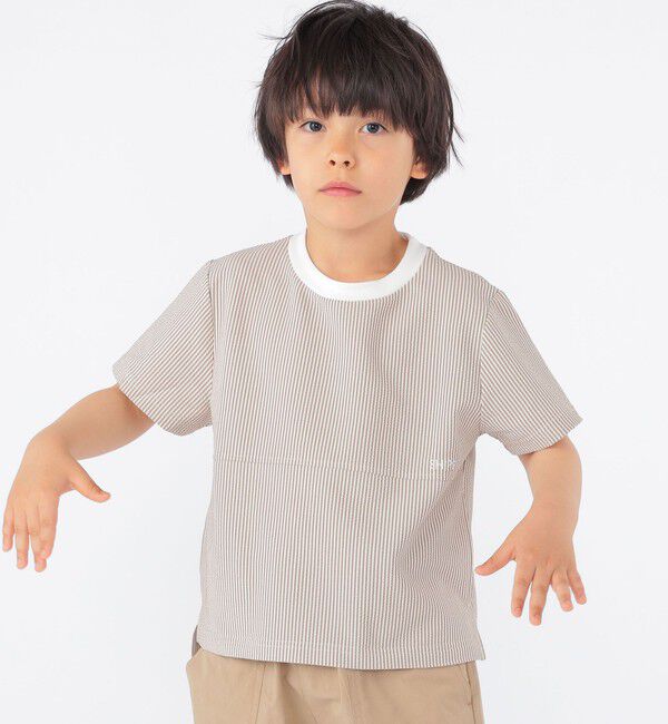 SHIPS KIDS「SHIPS KIDS:100～130cm /〈UVカット/吸水速乾〉ドライタッチ プルオーバー」|Tシャツ・カットソー|