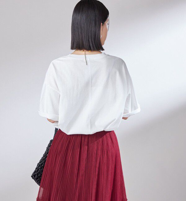 SHIPS for women「【SHIPS別注】81BRANCA:ロゴ 5分袖 TEE」|Tシャツ・カットソー|