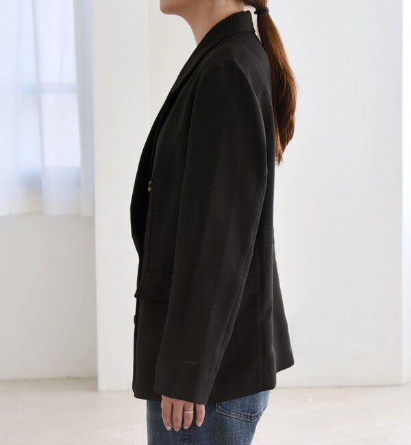 quaranciel「quaranciel:〈手洗い可能〉メッシュ ダブルブレスト テーラード ジャケット」|テーラードジャケット|