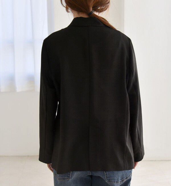 quaranciel「quaranciel:〈手洗い可能〉メッシュ ダブルブレスト テーラード ジャケット」|テーラードジャケット|