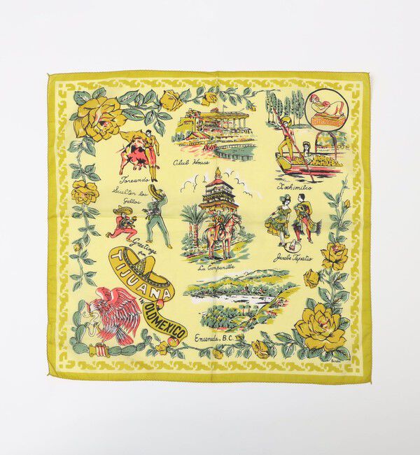 SHIPS「BINDU: プリント バンダナ 25SS」|ハンカチ|イエロー