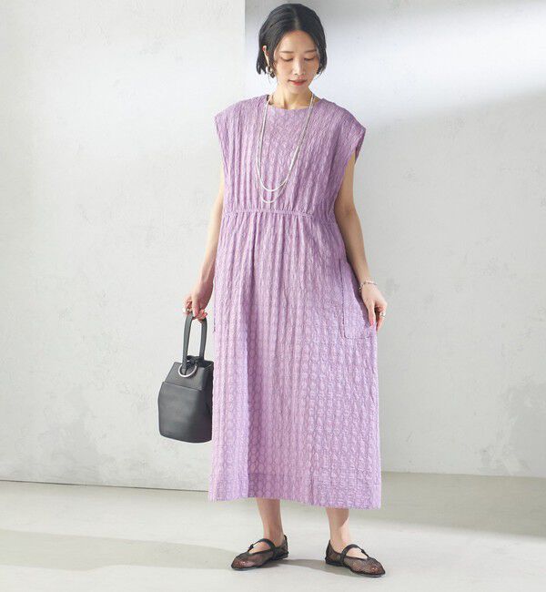 SHIPS for women「【SHIPS別注】assiette:〈手洗い可能〉刺繍 サック ワンピース」|ワンピース|