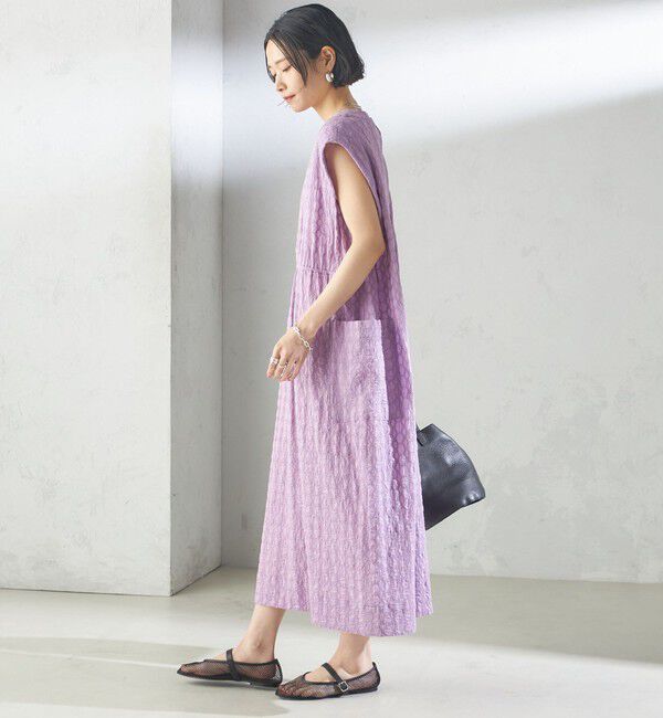 SHIPS for women「【SHIPS別注】assiette:〈手洗い可能〉刺繍 サック ワンピース」|ワンピース|